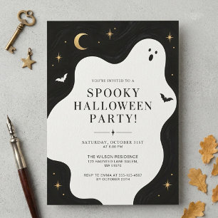 Modern Ghost Spooky Halloween Party Invitation