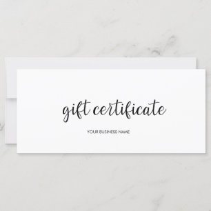 Modern Gift Certificate