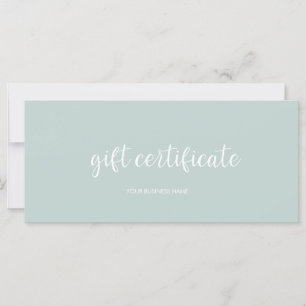 Modern Gift Certificate