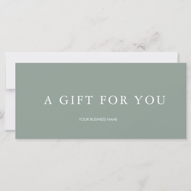 Modern Gift Certificate (Front)