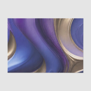 Modern Gift Wrapping-Blue Purple and Gold- Tissue Paper