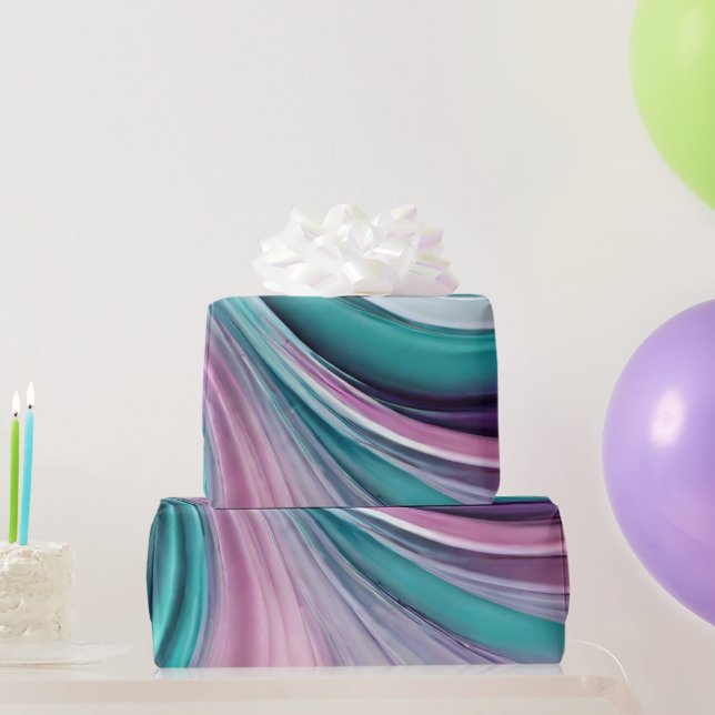 Modern Gift Wrapping-Purple and Teal- Wrapping Paper (Party Gifts)