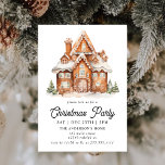 Modern Gingerbread House Christmas Party Invitation<br><div class="desc">Set the tone for a sweet and festive celebration with the Modern Gingerbread House Christmas Party Invitation. Featuring a stylish, contemporary take on the classic gingerbread house, this invitation is perfect for gathering friends and family for a fun-filled holiday party. The whimsical design, combined with modern typography, captures the magic...</div>