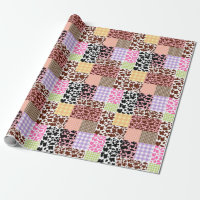Modern Gingham Cowskin Patchwork Quilt