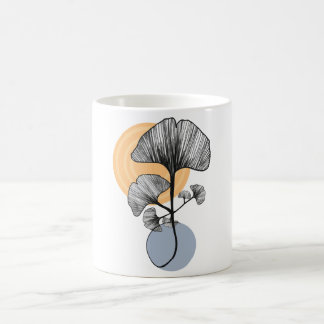 Modern Ginkgo Leaf Botanical Mug