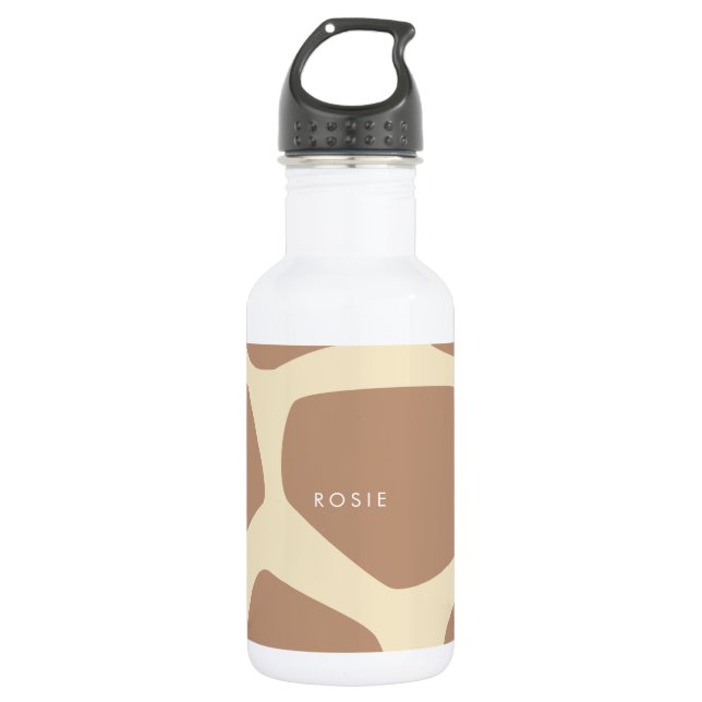 Modern giraffe pattern 532 ml water bottle (Front)