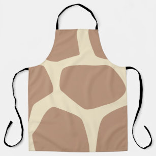 Modern giraffe pattern apron