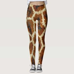 Modern Giraffe Print brown Leggings