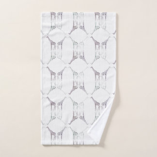 Modern Giraffe Print Hand Towel