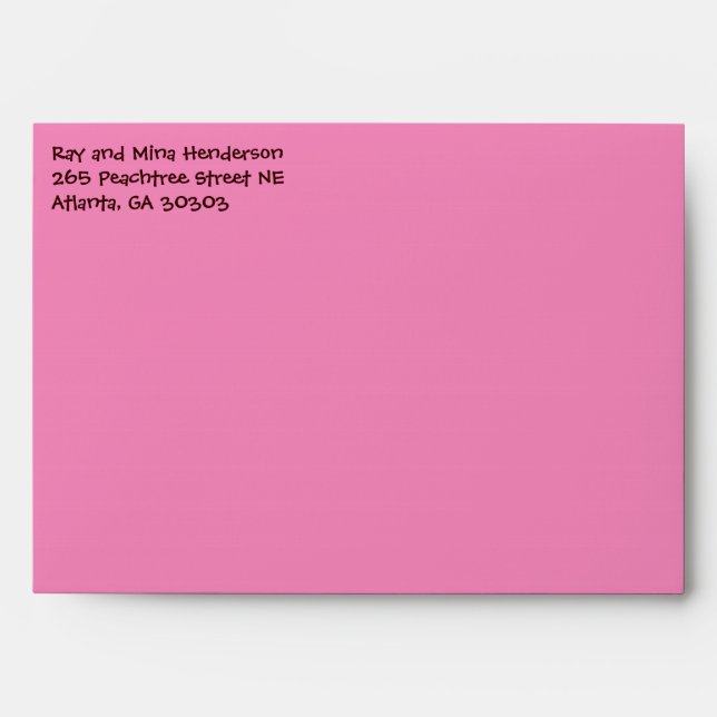 Modern Girl Monkey Envelope [Pink] (Front)