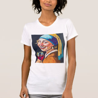 Modern Girl w/ a Pearl Earring - Vermeer Inspired T-Shirt
