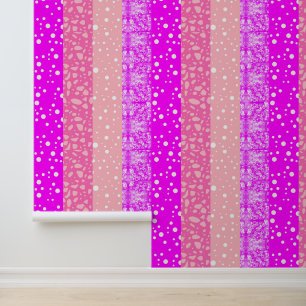 Modern Girls' Room (Pink Colours) Floral Wallpaper