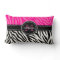 Modern Girly Black Pink Zebra Print Personalised