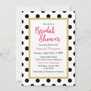 Modern Girly Chic Bridal Shower Invitation