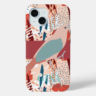Modern Girly Cute Personalised iPhone 15 Case