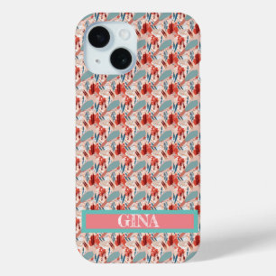 Modern Girly Cute Personalised iPhone 15 Case