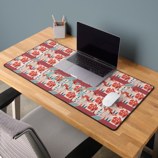 Modern Girly Cute Personalised Desk Mat (Office 2)