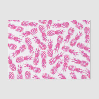 Modern girly fuchsia cute pineapple pattern tissue paper