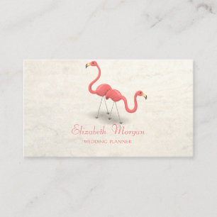 Modern Girly Funny, Flamingos Business Card