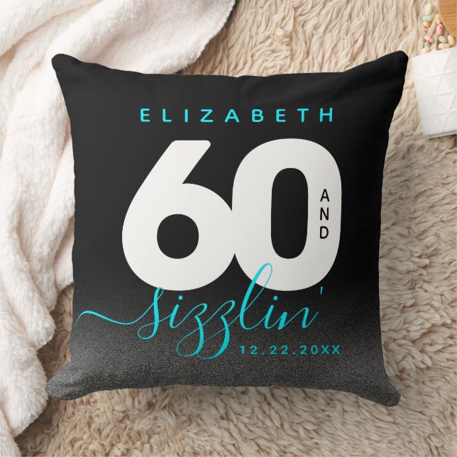 Modern Girly Ice Blue 60 and Sizzling Cushion (Blanket)