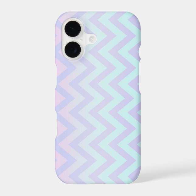 Modern Girly Ombre Zigzag Chevron Pattern (Back)