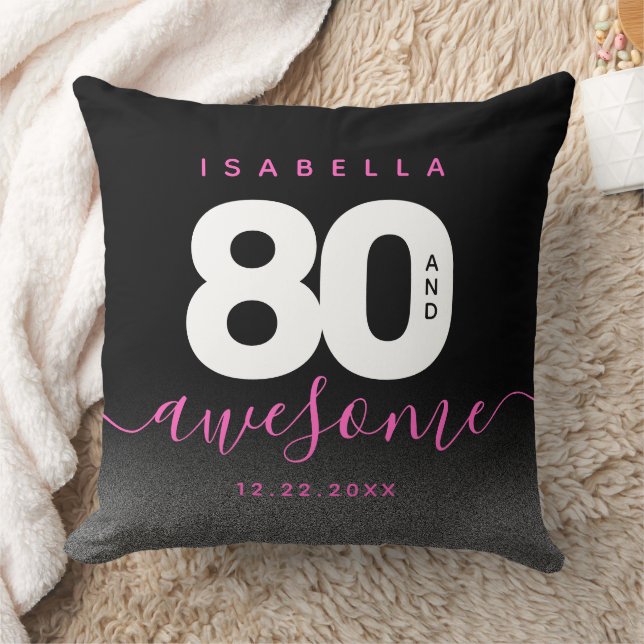 Modern Girly Pink 80 and Awesome Cushion (Blanket)