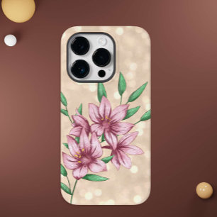 Modern Girly Pink Floral Case-Mate iPhone 14 Pro Case