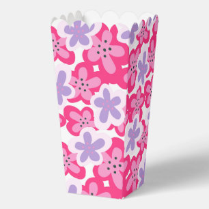 Modern Girly Pink Purple Floral Trendy Tropical Favour Box