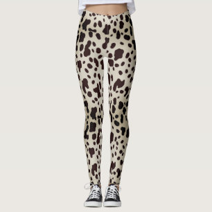 Modern Girly Rodeo Ombre Cow Animal Print Pattern Leggings