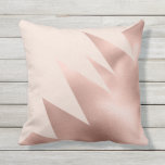 Modern Girly Rose Gold Blush Pink Geometric Cushion<br><div class="desc">This modern and chic pattern is perfect for the trendy and stylish woman. It features a faux printed rose gold foil geometric triangle zigzag colour blocks. It's an elegant, pretty, and fashionable design! ***IMPORTANT DESIGN NOTE: For any custom design request such as matching product requests, colour changes, placement changes, or...</div>