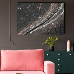Modern Glam Black Glitter Faux Canvas Print<br><div class="desc">Transform your space with the bold sophistication of the Modern Glam Black Glitter faux canvas print. This eye-catching wall art features a rich black background adorned with swirling rose and silver glitter accents—perfect for adding that baddie chic energy to any room. With its elegant shimmer and modern design, this piece...</div>