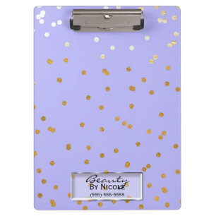 Modern Glam Black & Gold Brush Stroke Stripe Chic Clipboard