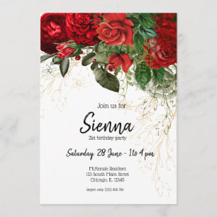 Modern Glam Chic Flowers for all occasions Invitation