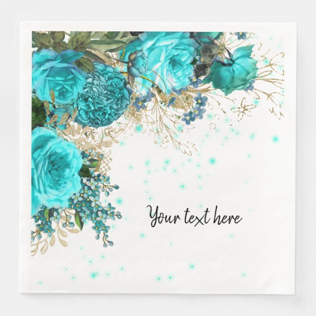 Modern Glam Chic Flowers for all occasions Napkin (Front)