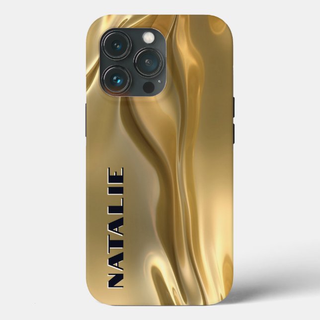 Modern Glam Gold Foil Monogram Case-Mate iPhone Case (Back)