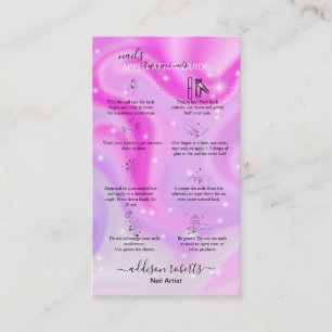 Modern Glam Iridescent Nails Application Guide  Bu Business Card