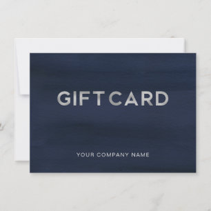 Modern Glam Navy Blue and Silver Gift Card