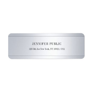 Modern Glam Silver Creative Return Address Label
