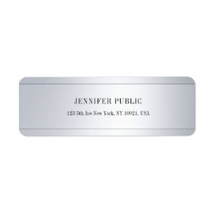 Modern Glam Silver Creative Return Address Return Address Label