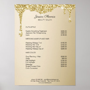 Modern glamor gold glitzer sinks poster