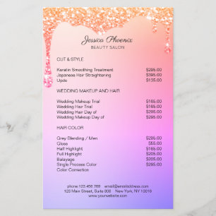 Modern glamor rainbow Glitzer sinks Flyer