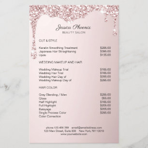 Modern glamor Rosa Glitzer sinks Flyer