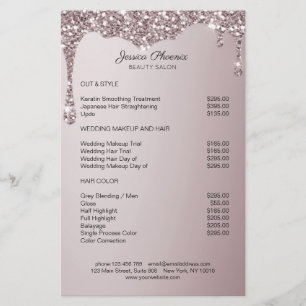 Modern Glamor Rose Gold Glitzer sinks Flyer