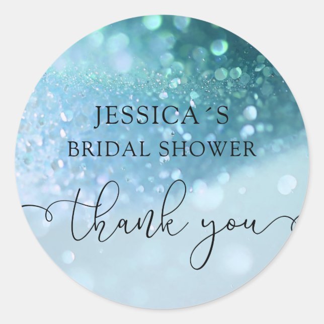 Modern Glamour Glitter  Classic Round Sticker (Front)