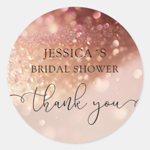 Modern Glamour Glitter  Classic Round Sticker