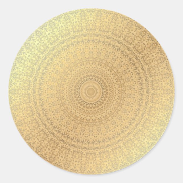 Modern Glamour Gold Pattern Blank Template Elegant Classic Round Sticker (Front)