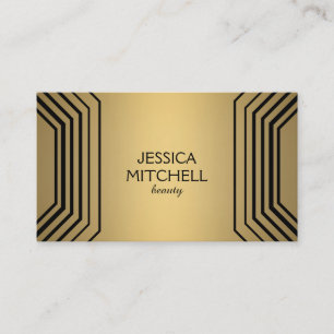 Modern Glamour in Gold Beauty, Makeup, Boutique Business Card