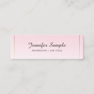 Modern Glamourous Design Trendy Pink Gold Luxury Mini Business Card