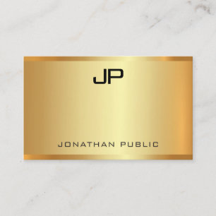 Modern Glamourous Gold Look Elegant Template Trend Business Card