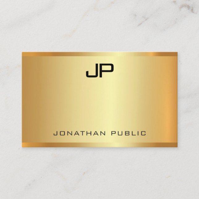 Modern Glamourous Gold Look Elegant Template Trend Business Card (Front)